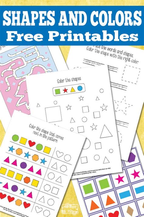 Learning Shapes And Colors Printables