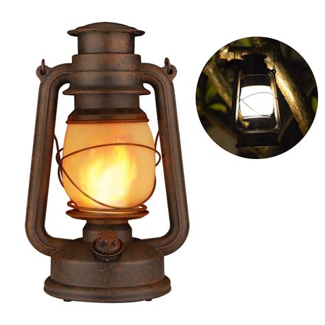 Realistic Dancing Flame Outdoor Hanging Lantern Battery Operated Sale