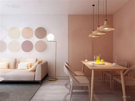 Minimalistic Scandinavian Dining Room Living Room Condominium Design
