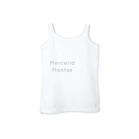 Camiseta Niña Tirante Fino Blanca 100 Algodón Merceria Montse
