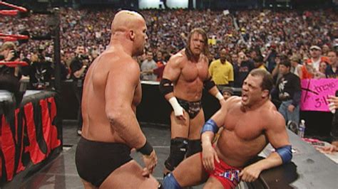 The Rock And Kurt Angle Vs Stone Cold Steve Austin And Triple H Raw February 5 2001 Wwe