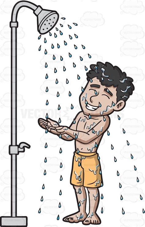 pin by tata on shower bath take a shower man stock art