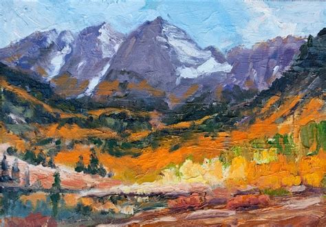 Kit Hevron Mahoney Fine Art Km2689 Maroon Bells Colorado Autumn