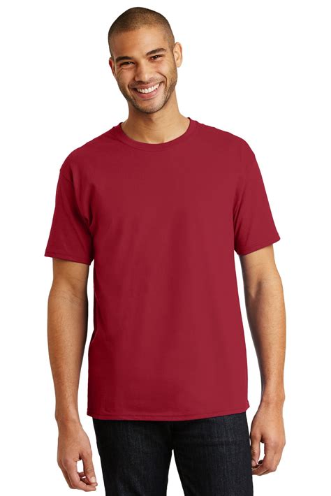 Hanes Mens 100 Percent Cotton Tagless T Shirt 5250
