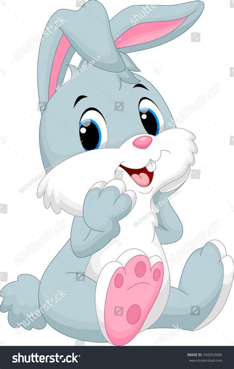 Стоковая векторная графика Симпатичный кролик мультфильм без
