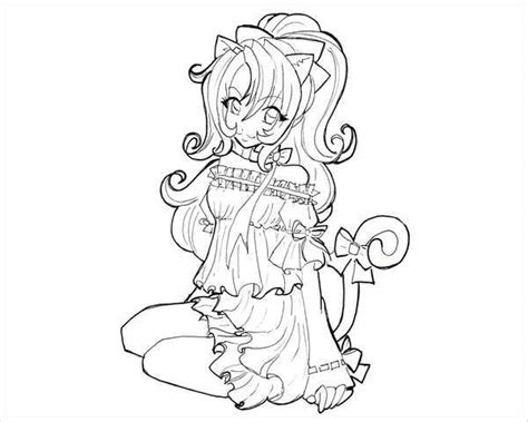 Anime Cat Ears Printable 8 Anime Girl Coloring Pages Pdf  Ai