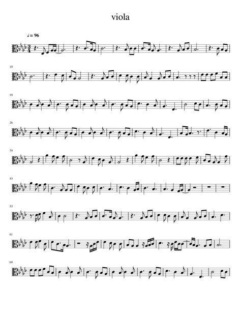 Perfect Viola Sheet Music For Viola Solo