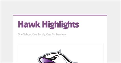 Hawk Highlights Smore Newsletters For Education