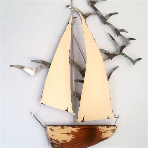 Sail Boat And Seagulls Wall Art Nautical Homeware And Accessories