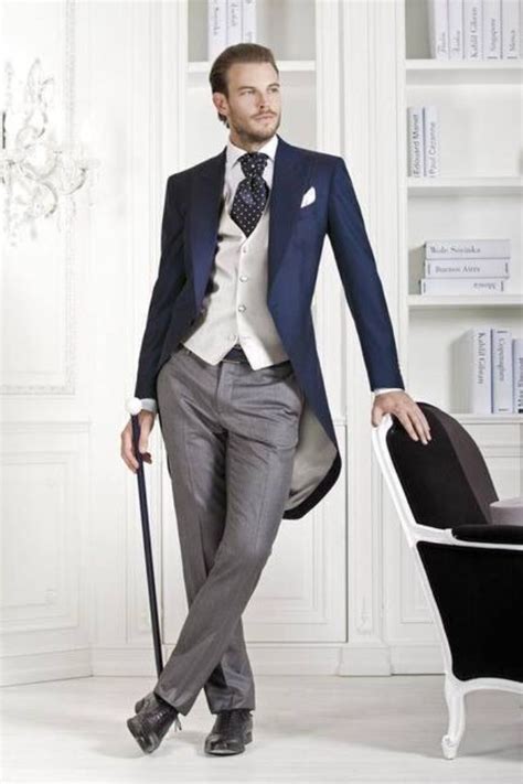 Frac Azul Wedding Suits Men Wedding Suits Morning Suits