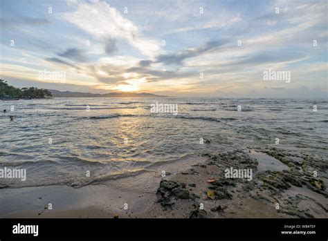 Sunset At Puerto Viejo Beach Costa Rica Stock Photo Alamy