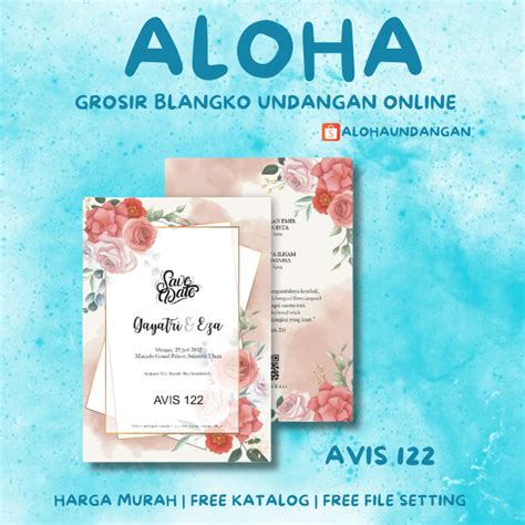 Jual Blangko Undangan Nikah Murah Avis 122 Aloha Undangan Shopee