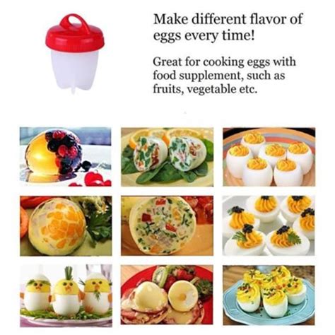 Buy 1pc Silicone Eggcooker Hard Boiled Egg Cups Kitchen Breakfast