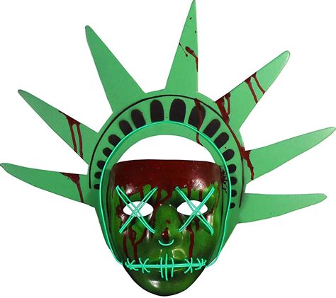 The Purge Election Year Lady Liberty Adult Light Up Injection Mask Ebay