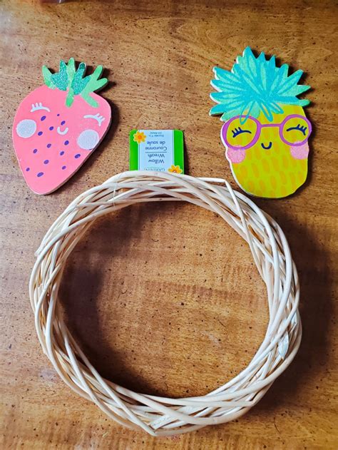 Use chenille stems/sticks or pipe cleaners to attach mesh to the wreath form. Dollar Tree Craft Idea: DIY Summer Wreath for Front Door