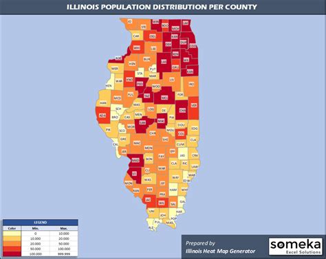 Illinois Population Density Map My XXX Hot Girl