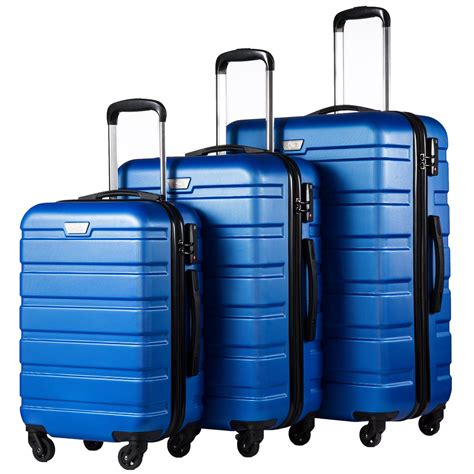 Coolife Luggage 3 Piece Set Suitcase Spinner Hardshell Lightweight TSA ...