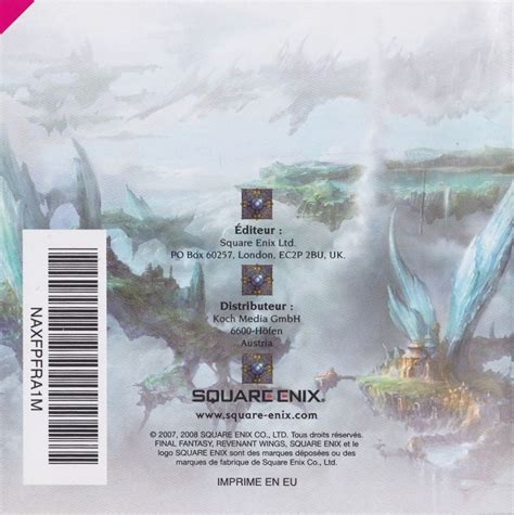 Final Fantasy Xii Revenant Wings 2007 Nintendo Ds Box Cover Art