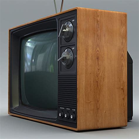 Retro Style 80 Television Set 3d Model Vintage Television Television