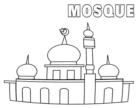 Mosque Coloring Pages Coloring Pages To Download And Print