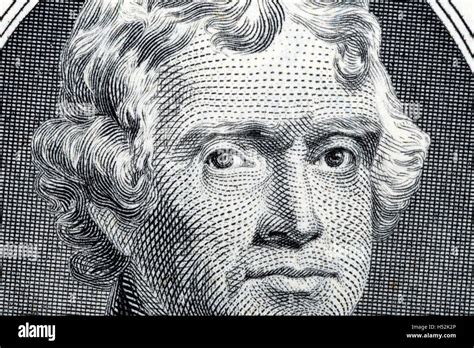 President Thomas Jefferson Close Up Portrait Stock Photo Alamy