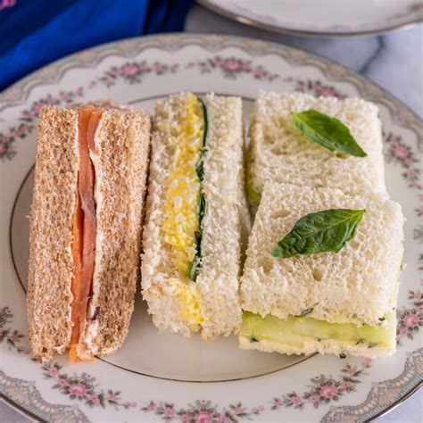 Afternoon Tea Sandwiches Cucumber Egg And Cress Smoked Salmon Recipe Cart