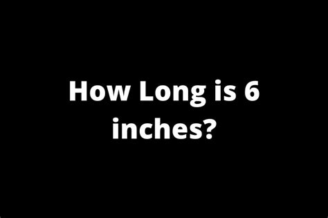 How Long Is 6 Inches 6 Inches Compared To Objects