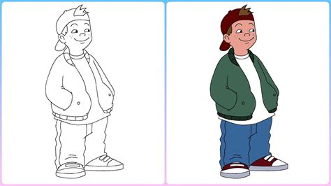 How To Draw Color T J Detweiler From Disney Recess Easy Step By