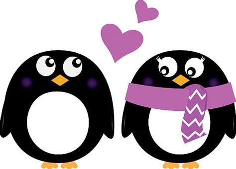 Clip Art Of Cute Penguin Love Illustrations Royalty Free Vector