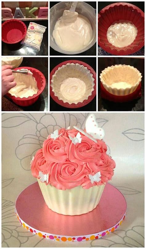 Pin By Keri Whitlow Independent Scent On Cake And Fondant Tutorials Giant Cupcake Cakes Cupcake