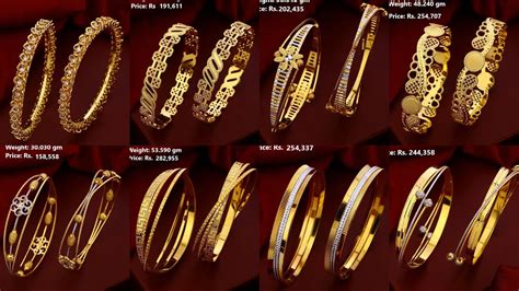 Latest Gold Bangles Designs 2022 With Weight And Price Daily Wear Gold Jewellery Indhus Youtube