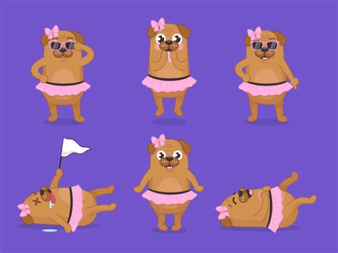 Pug Pack By Emma Gilberg For Holler On Dribbble