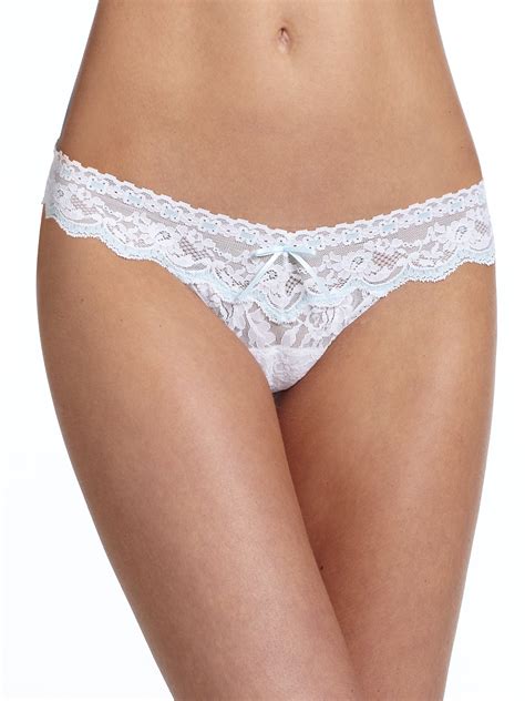 Lyst Hanky Panky Annabelle Low Rise Lace Bridal Thong In White