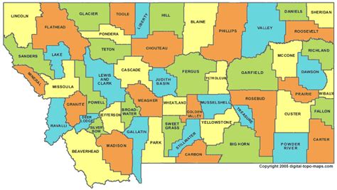 Montana Kids Count Data By County 2011 County Map Montana Big Sky