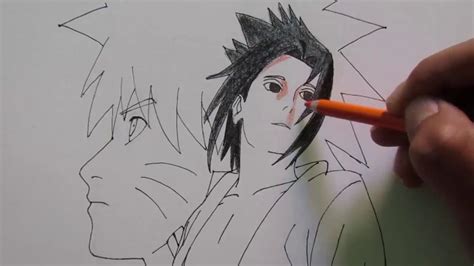 Dibujando A Naruto Y Sasuke De Naruto Shippuden Youtube