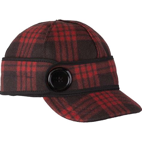 Stormy Kromer Button Up Cap Stormy Kromer Red Tartan Black And Red