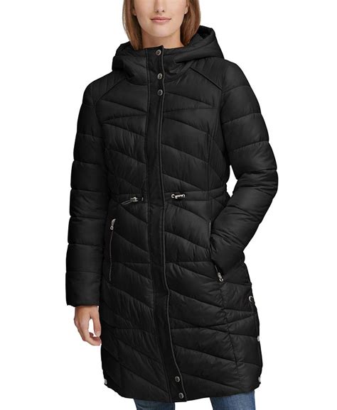 Andrew marc soft lambskin leather jacket coat womens size s brown insulated. Andrew Marc Drawstring Hooded Puffer Coat & Reviews ...