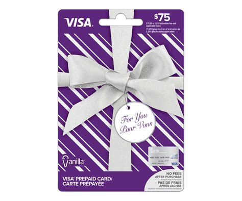 Read here for more information about activating your gift card. $75 Vanilla Visa Prepaid Card, 1 unit - Incomm : Financial cards | Jean Coutu