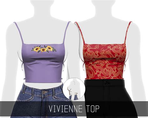 Vivienne Top Simpliciaty Sims 4 Sims Sims 4 Mods Clothes