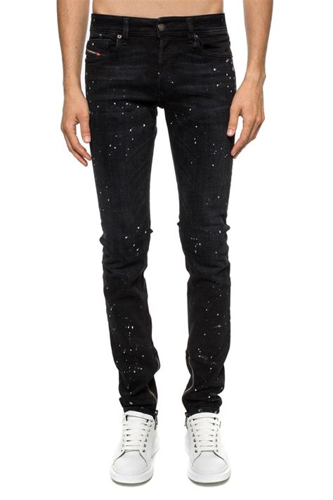 Diesel Denim Sleenker X Zip Jeans In Black For Men Lyst