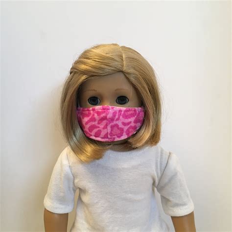 Fits American Girl Doll Face Masks Pink Leopard Face Mask Etsy