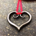 Metal hearts hand-forged by the award winning West Country Blacksmiths