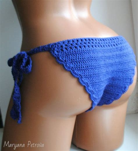 Lace crochet bikini bottom Biquini Crochê