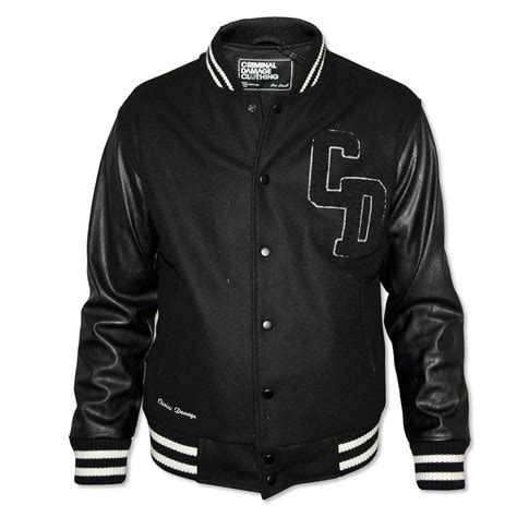 Fashion Club Mens Varsity Real Leather Sleeveswool Letterman Jacket Whood All Black New S