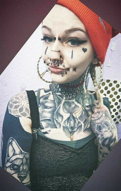 pin by rebecca schaa on pierced tattooed piercings for girls dark skin beauty bald girl
