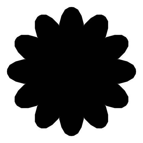 12 Petal Flower Silhouette Free Stock Photo Public Domain Pictures