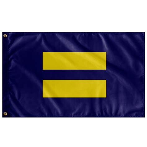 Yellow Equal Sign On A Blue Background Equality Flag 3ft X Etsy