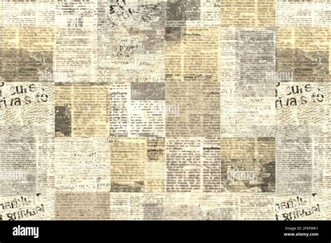Newspaper Paper Grunge Aged Newsprint Pattern Background Vintage Old