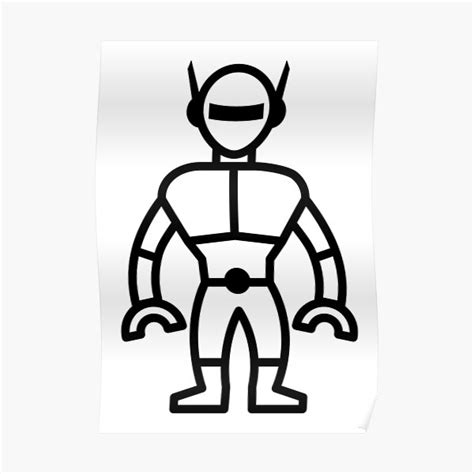 Evil Laser Robot Icon Poster By Aaronisback Redbubble