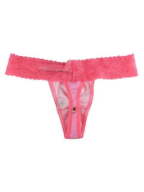Victorias Secret Cotton Lingerie Lace Waist Thong Panty Ebay